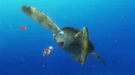 squirt nemo|Crush and his son Squirt sea turtles scene (Finding Nemo 2003).